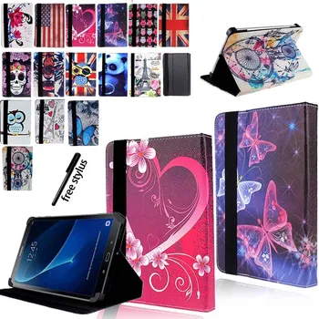 

KK&LL For Samsung Galaxy Tab 2 P5100/Tab 3 P5200 GT-P5210/Tab 4 SM-T535 T533 T536 10.1" - Leather Tablet Stand Folio Cover Case