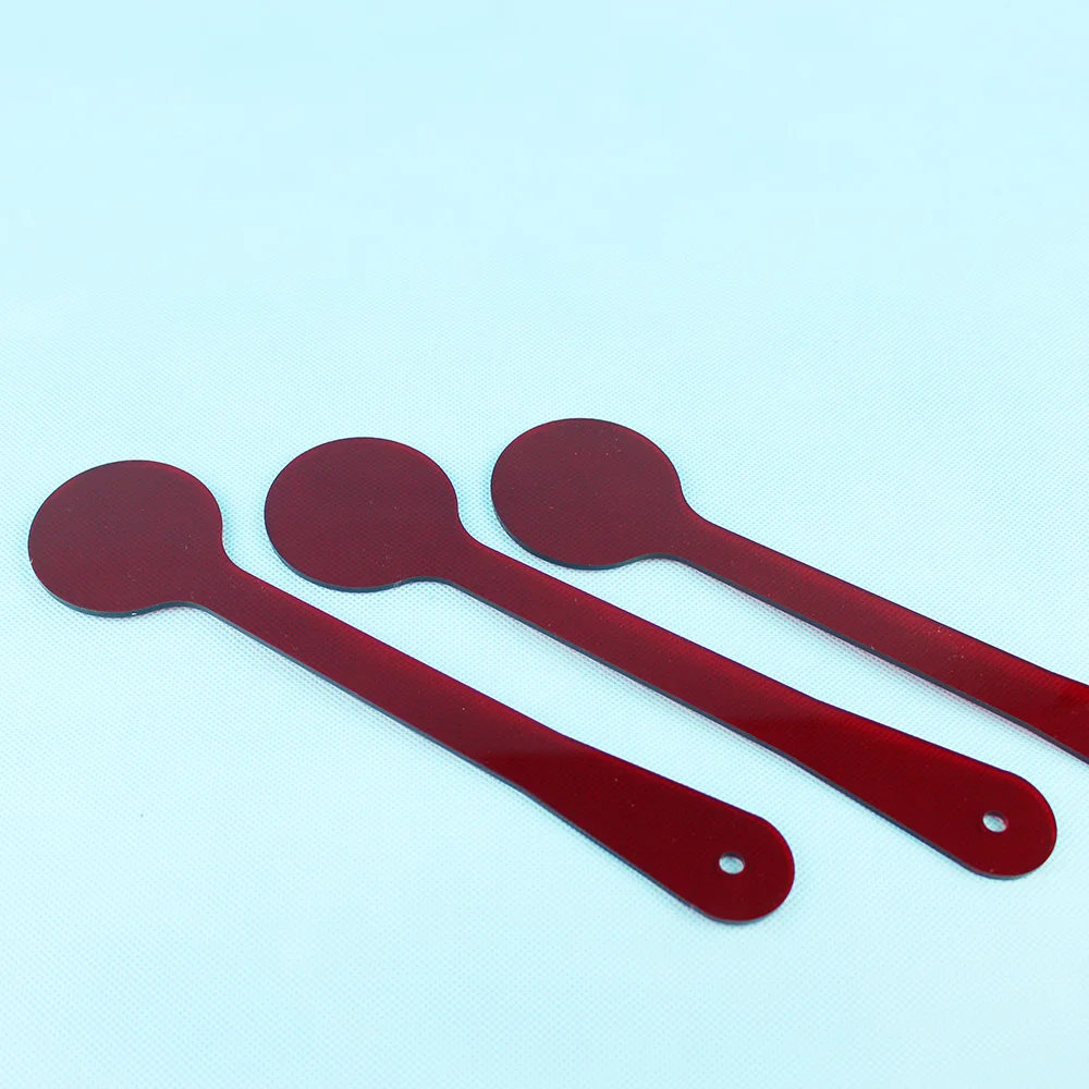 1pc Red filter lens Red occluder 24cm Long handle Eye occluder Eye test tool