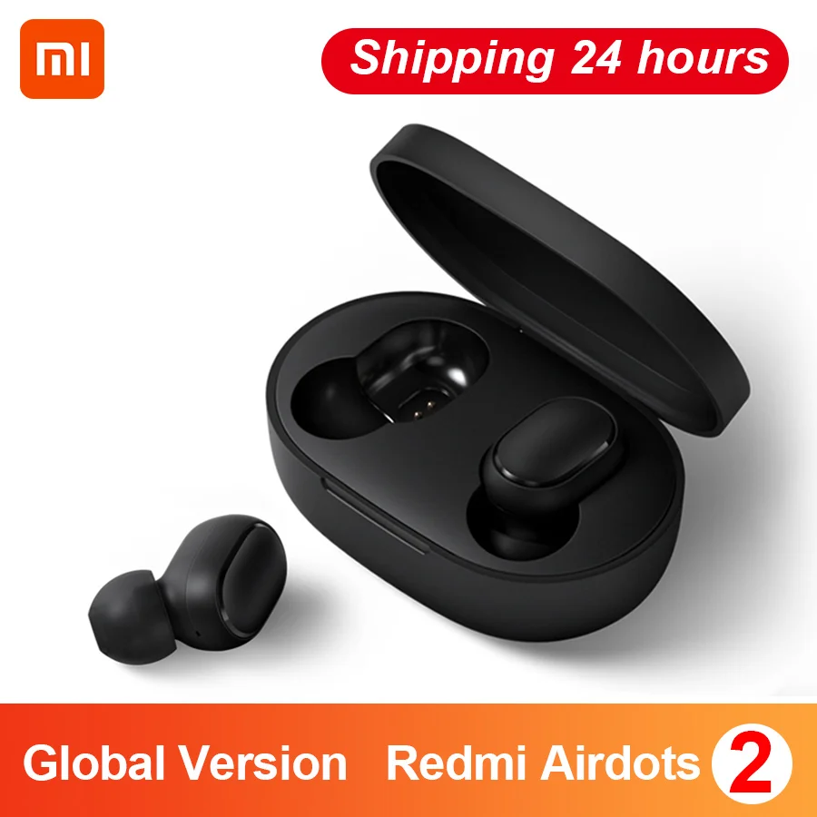 Новый оригинальный Xiaomi Redmi Airdots 2 bluetooth наушников TWS стерео Бас BT 5 0 Eeadphones AI