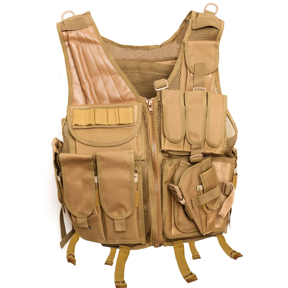 Military Tactical Vest Outdoor Airsoft Army Molle Traing Vest Assault Shooting Hunting Plate Carrier with Holster Bullet Bag