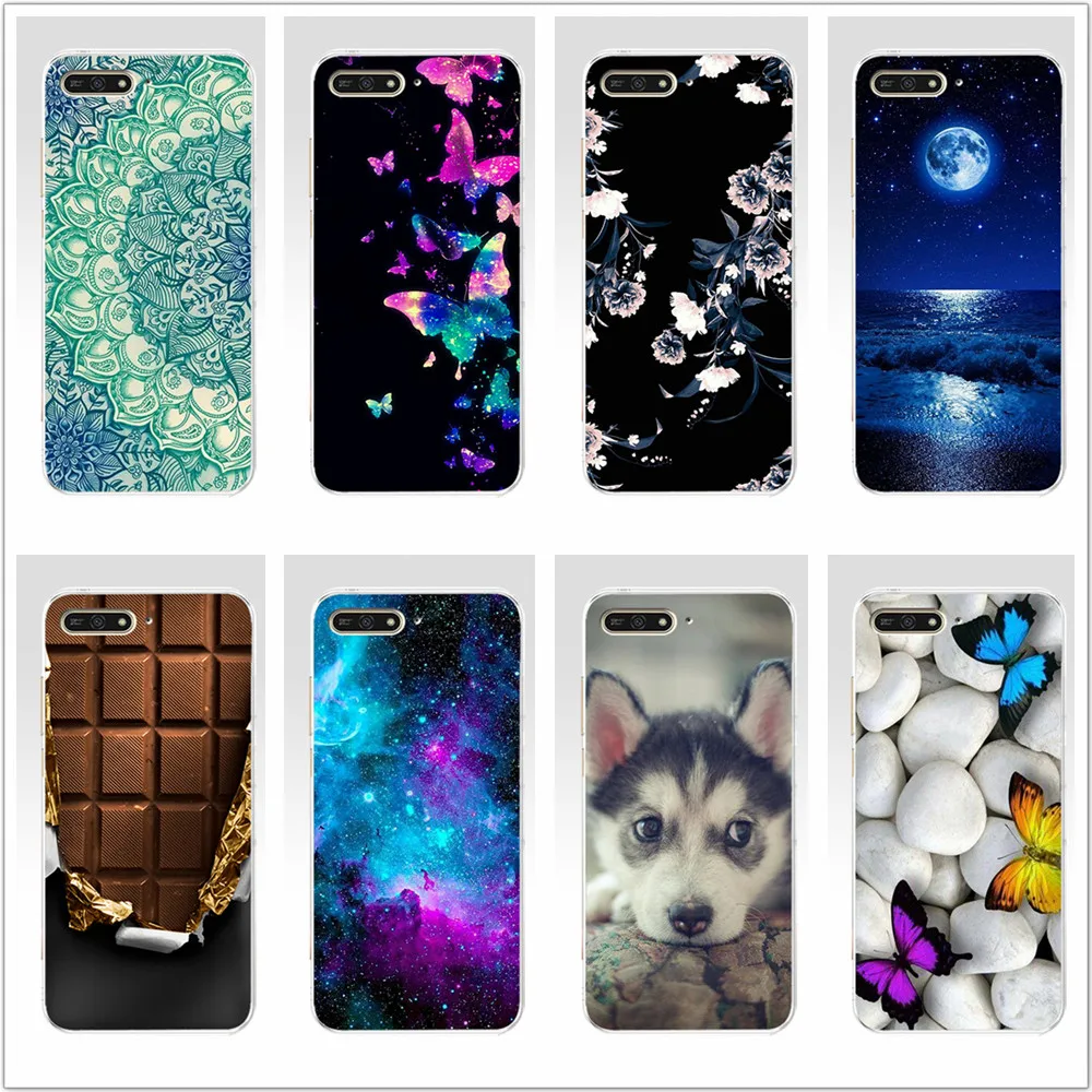 

Silicone case For Huawei Honor 7A Case 5.7" inch Y6 2018 Case Soft Tpu back cover for Honor 7A Pro AUM-L29 Y6 Prime bumper coque