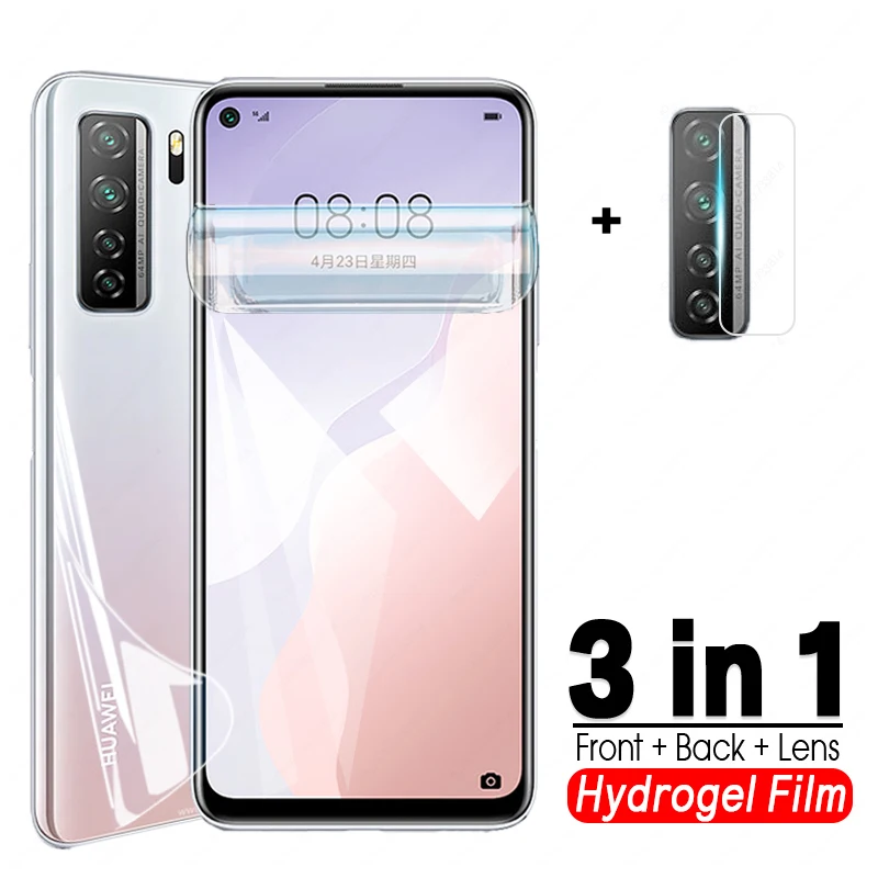 front back hydrogel film for huawei nova 7 se 7se screen protector Huawei p40 lite 5G p40lite light camera not glass | Мобильные