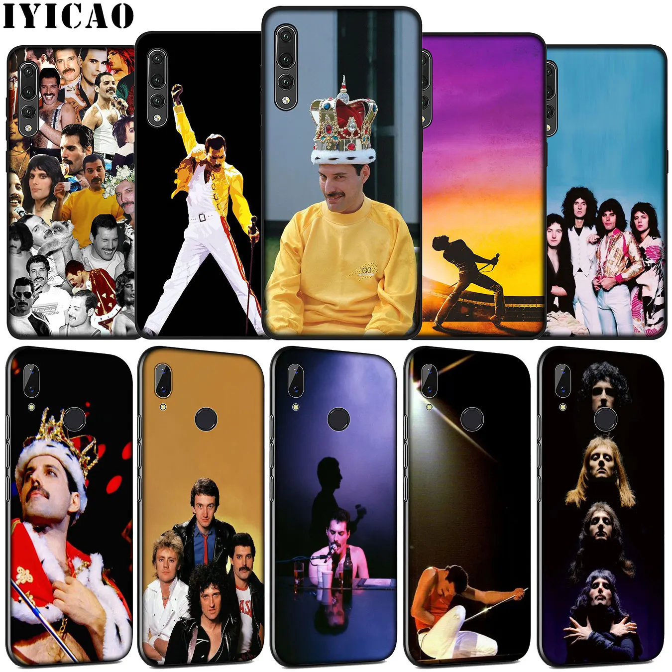 Мягкий силиконовый чехол IYICAO queen Фредди Меркьюри для huawei P30 P20 Pro P10 P9 Lite Mini Black Cover P Smart Z