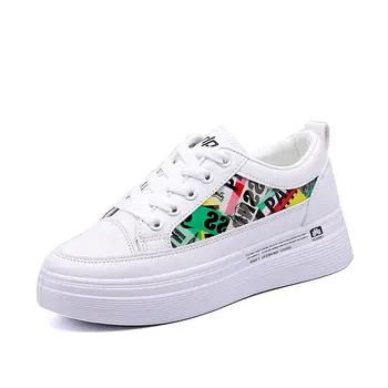 

women's shoes Women Sneakers Flats PU Leather Soft Vulcanized Shoes White Female Casual Comfort 2020 Autumn Woman Fashion-40