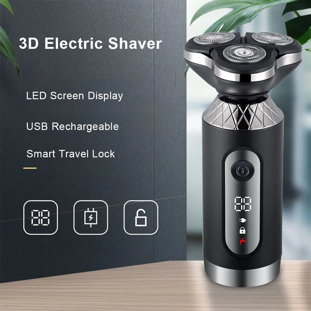 

Electric Shaver Nose Hair Clipper Washable 3D Floating Heads Razor Rechargeable Face Brush Travel Portable Men Beard Trimmer