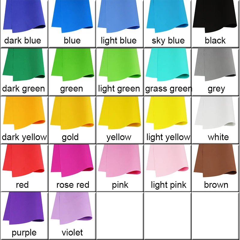  Color sponge paper 50*50cm thick 0.8mm large sheet of foam paper Manual DIY puzzle material kinderg - 4000166533801