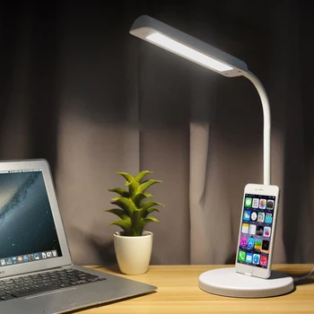 

2500mAh 18650 Led Stand Desk Lamp with iPad Phone Slot Round Base 36LED Touch Switch Dimming USB Charging Study Light Table Lamp