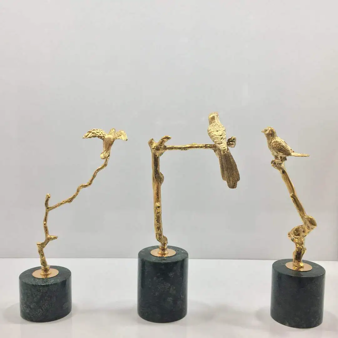

Bird New Chinese Style Home Accessories Creative Home Decoration Light Luxury Post-modern Office Bookcase Soft Loading Crafts
