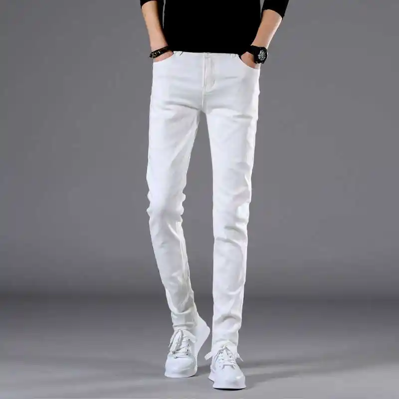 white stretch skinny jeans mens