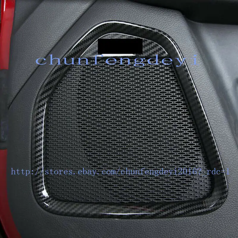 Автомобильные модификации, автомобильные аксессуары для Jeep Compass, углеродное волокно, внутренняя Автомобильная дверь, аудио динамик, крышка, 4 шт