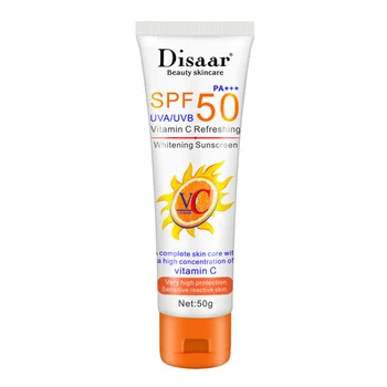 

50g SPF50 UV Protector VC Sunscreen Moisturizing Sunblock Cream Portable Face Body Travel Summer Skin Care Holiday Home Beach