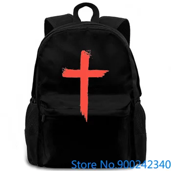 

Jesus Red Cross Paint Style Medium Front Graphic Print women men backpack laptop travel school adult student