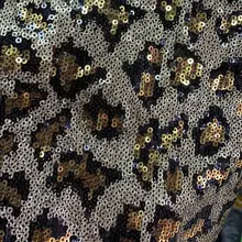 Позолоченный Леопардовый блестящий материал