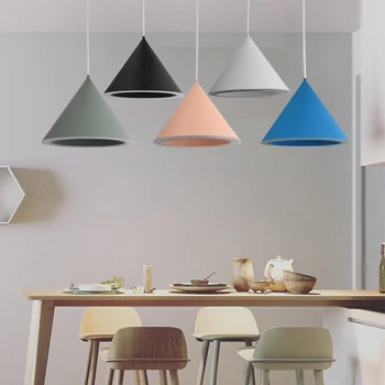 

Hanging light E27 220V 5 color pendant lamps for kitchen living room bedroom aisle restaurant