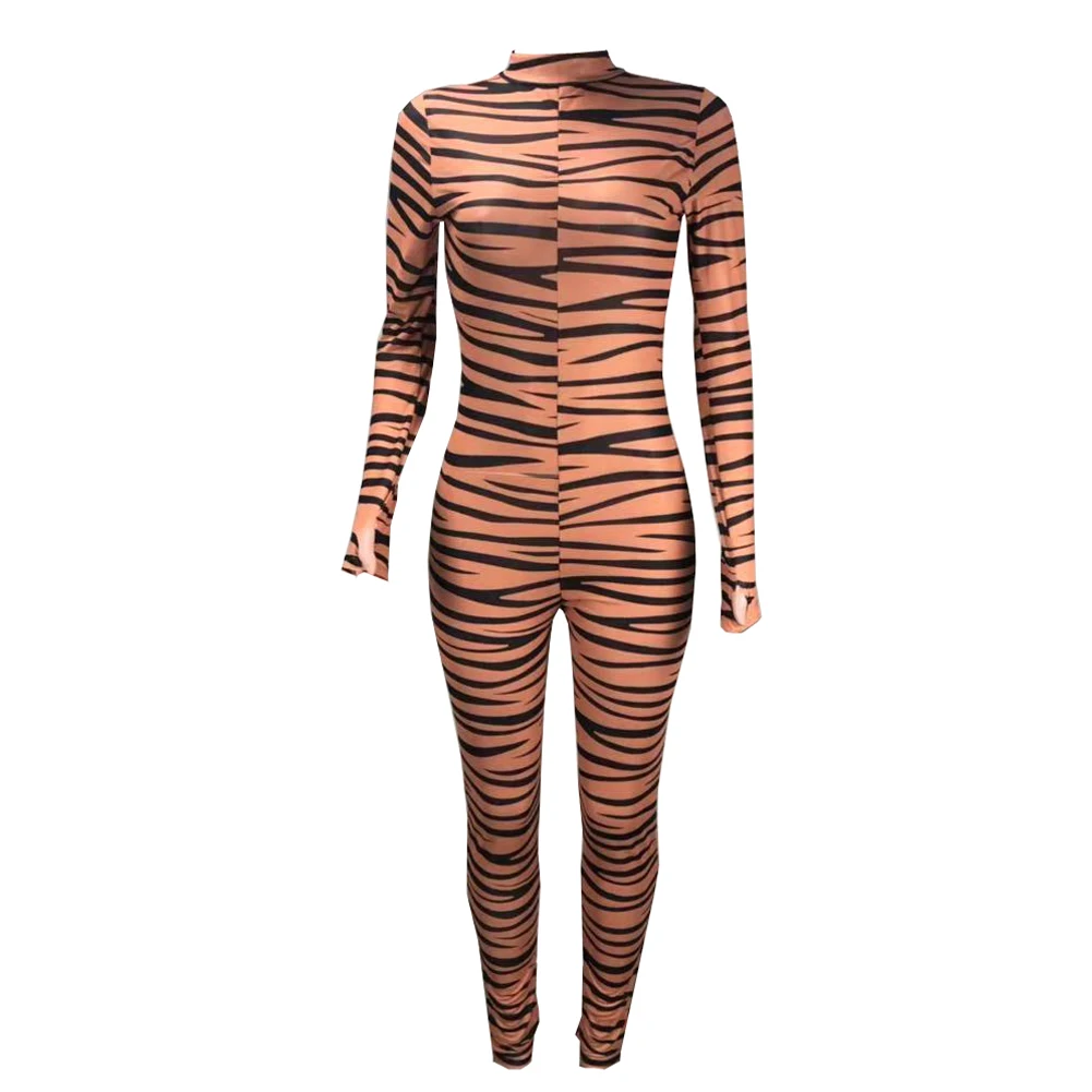 Для женщин Bodycon Clubwear комбинезоны с леопардовым принтом с длинными рукавами, сетка прозрачный уличная мода, Вечеринки Комбинезон