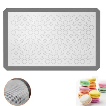 

Macarons Silicone Pad 140 Circles Nonstick Macaroon Perforated Baking Mat Sheet for Dough Cookie Making Liner for Bake Pans
