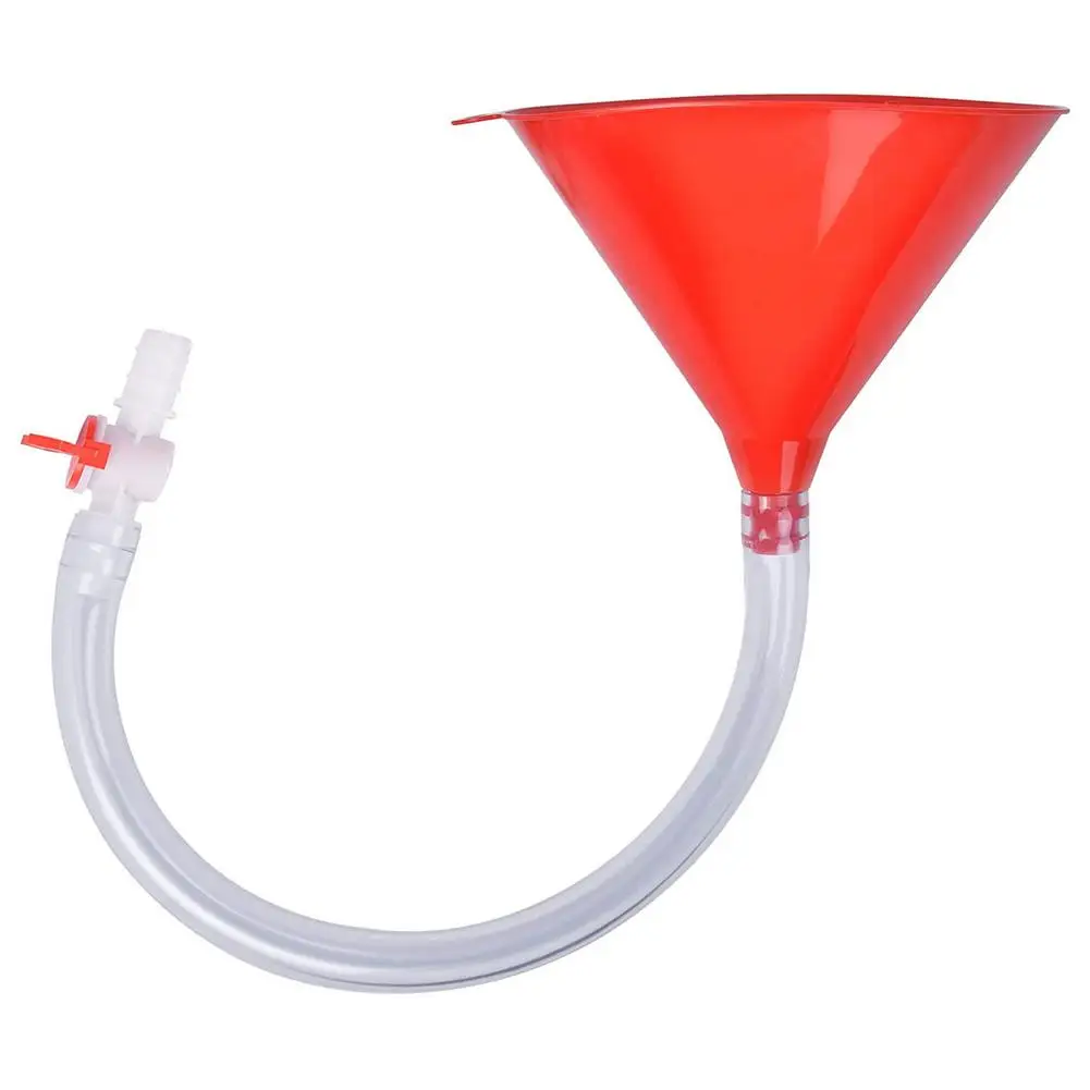 Beer Bong Funnel With Valve Extra Long Kink Free Tube Keychain Tool