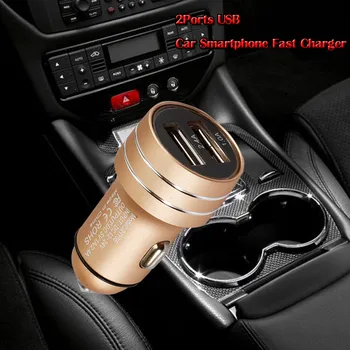

12V 2.4A/1A Dual USB Car Phone Charger LED Display Quick Charge Adapter Car Charger USB Fast Charging For Mobile Phone#YL5