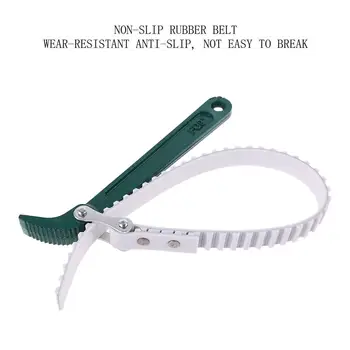 

9" Adjustable Oil Filter Belt Non-slip Rubber Strap Wrench Car Repair Tool