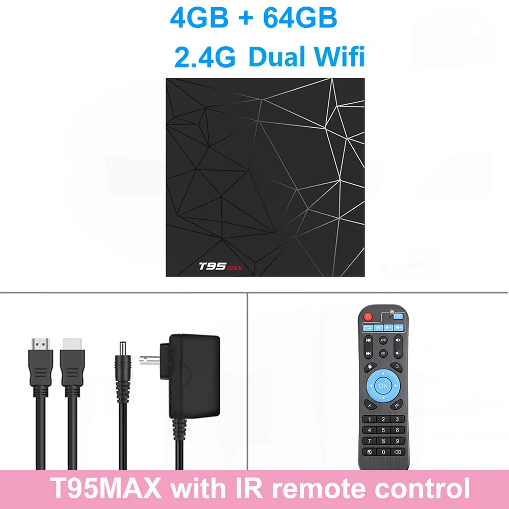 LEMADO T95 MAX tv Box android 9,0 Allwinner H6 Четырехъядерный 4G 64G Поддержка USB 3,0 HDMI 2,0 6K YouTube wifi 2,4G 5G Android tv Box - Цвет: 4G 64G