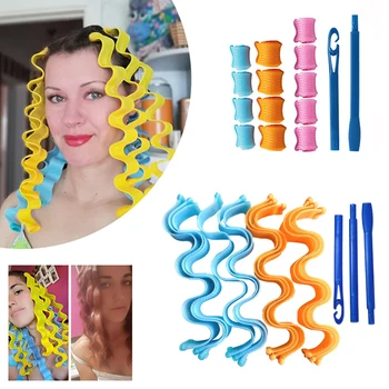 

50cm DIY Magic Hair Curler Portable 12PCS Hairstyle Roller Sticks Durable Beauty Makeup Curling Rollers Hair Styling Tools