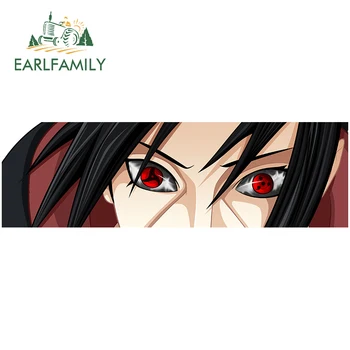 

EARLFAMILY 13cm x 4cm for Naruto Uchiha Itachi Sharingan Vinyl Car Stickers Anime Personality Custom Printing Window Decal