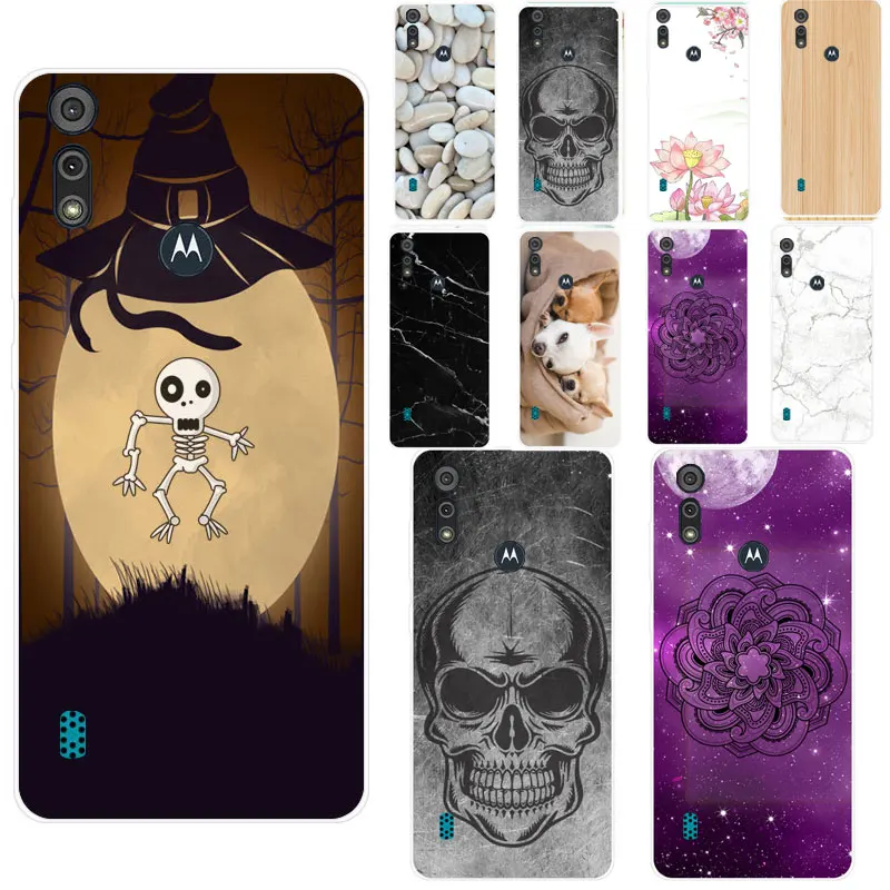 

For Motorola Moto E6s Case Fashion Painted Ultra thin Soft Silicone shockproof Back Cover For Motorola Moto E6s Phone Case 6.1â€œ