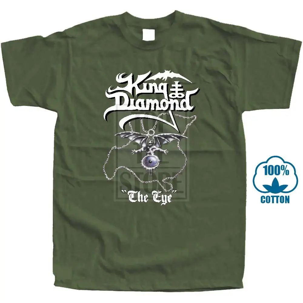 Армейский зеленый King Diamond The Eye 1990 фиолетовая футболка Размеры S 5Xl хлопок Мужская забавная футболка с круглым вырезом и коротким рукавом 021440 - Цвет: Армейский зеленый