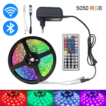 

Bluetooth Control Luces LED RGB 5050 5M/20LED Flexible Non Waterproof Led Light Strip for Christmas Livingroom Garden Bedroom