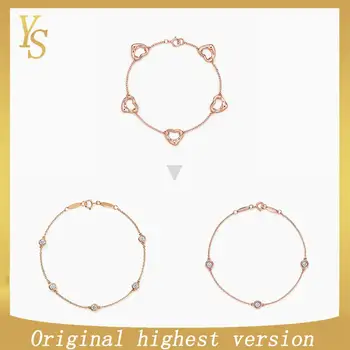 

YS bracelet 100% S925 high version original TIF color hollow love ornament bracelet trend tips