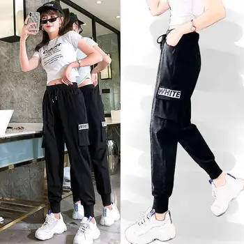 

Casual Pants Streetwear Women loose Spring Autumn 2019 Women's Korean slim Harem pants Plus Size Nine pants Female Hip Hop Pants