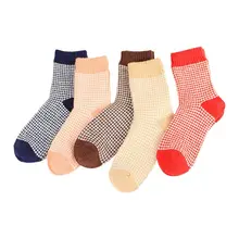 Этнические литературные женские зимние носки из искусственной шерсти с геометрическим рисунком