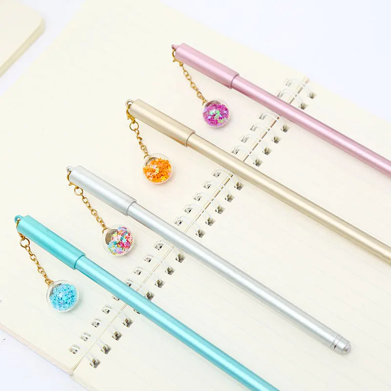 12 шт./компл. креативные милые шар геля подвеска pens синие чернила Kawaii магазина