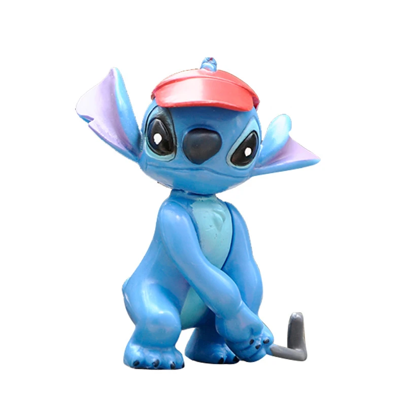 New Disney Stitch Interstellar Baby Doll Cute Anime Cartoon Desktop Decoration Cake Decoration Set Of 8 Finished Goods 3d Lamp Anime Figure Ornaments Figure Aliexpress
