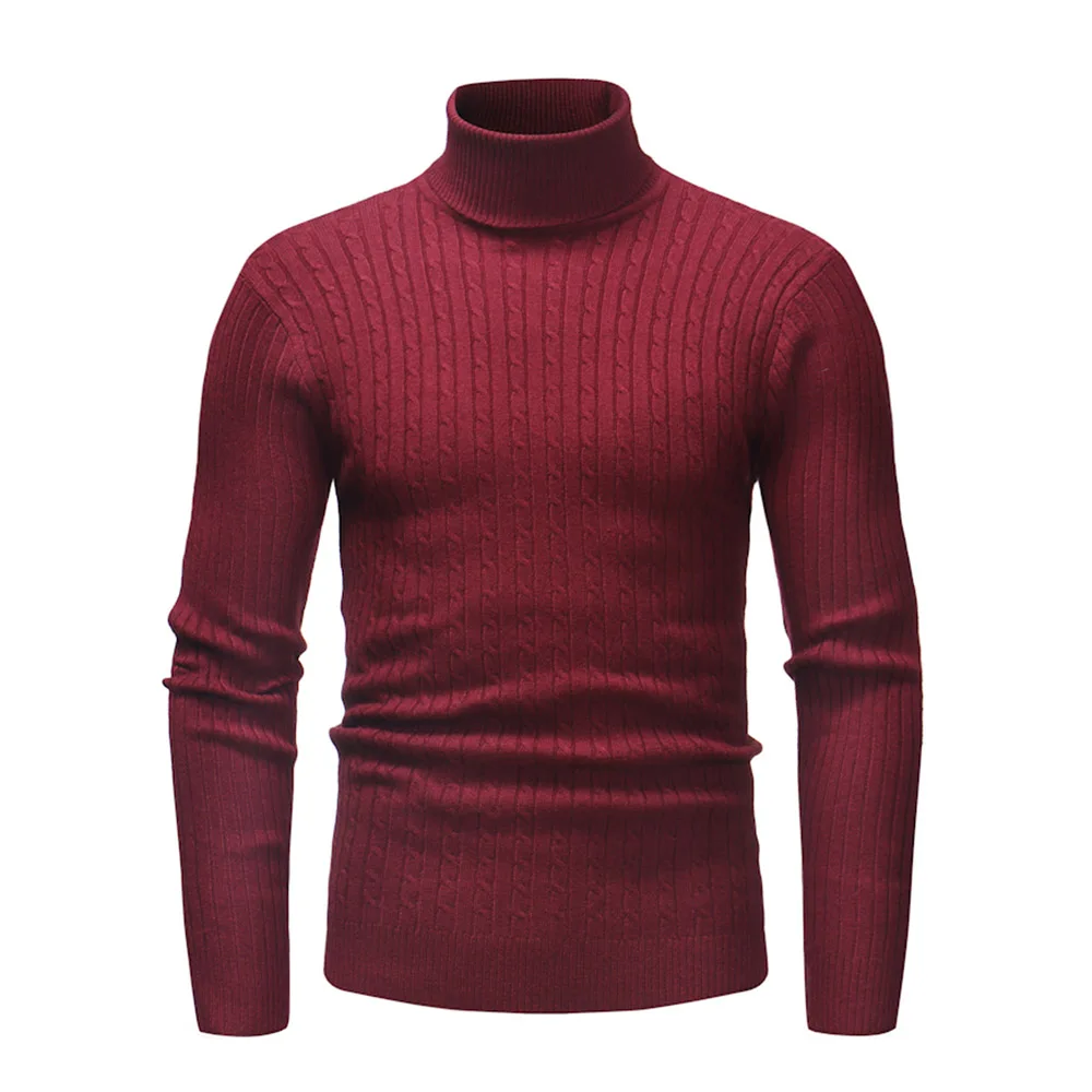 90% OFF Men's Sweater Turtleneck Pullover Fashion Basic Tops Men Sweaters Winter Black White Knitwear Warmness Jumper 2020 Spring 3XL