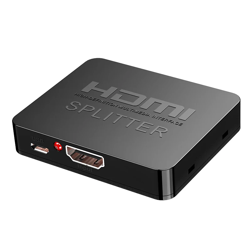 

HOJIWI 4K*2K 1x2 HDMI splitter 1 input 2 output 3D HD 1080P Video Switcher Adapter for Xbox PS4 DVD HDTV PC Laptop TV AE09