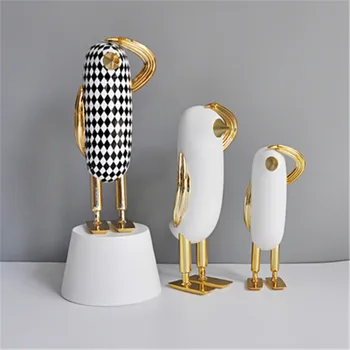 

HOME DECORATIONS GIFT NORDIC STYLE HOPE BIRD SALUTE STATUE CREATIVE RESIN MODERN ANIMALS SCULPTURE