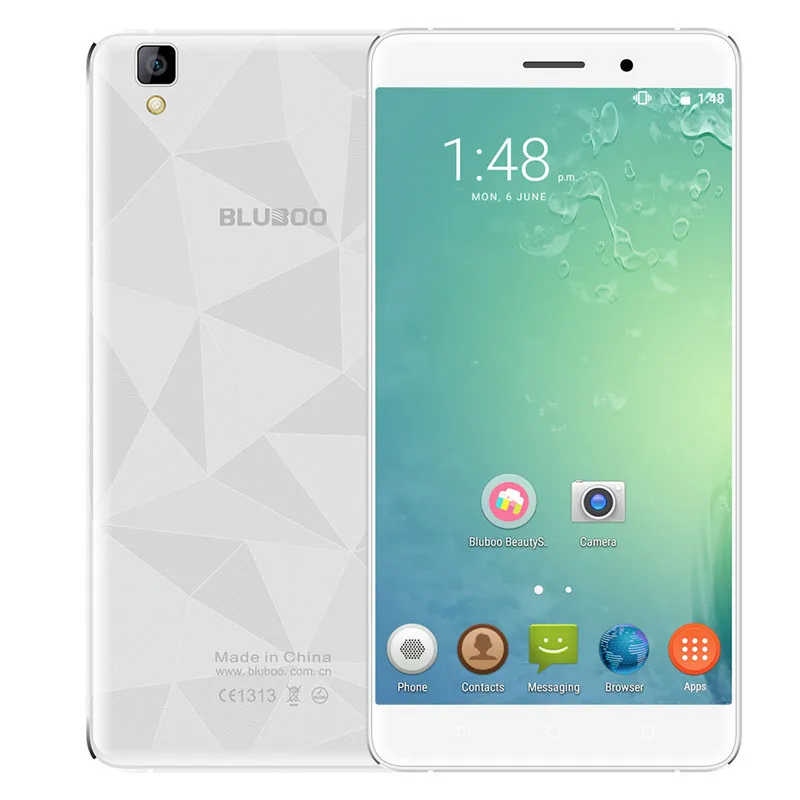 Смартфон Bluboo Maya 3g экран 5 дюйма HD 3000 мАч WCDMA MTK6580 четырехъядерный Android 6 0 2 Гб + 16 ГБ