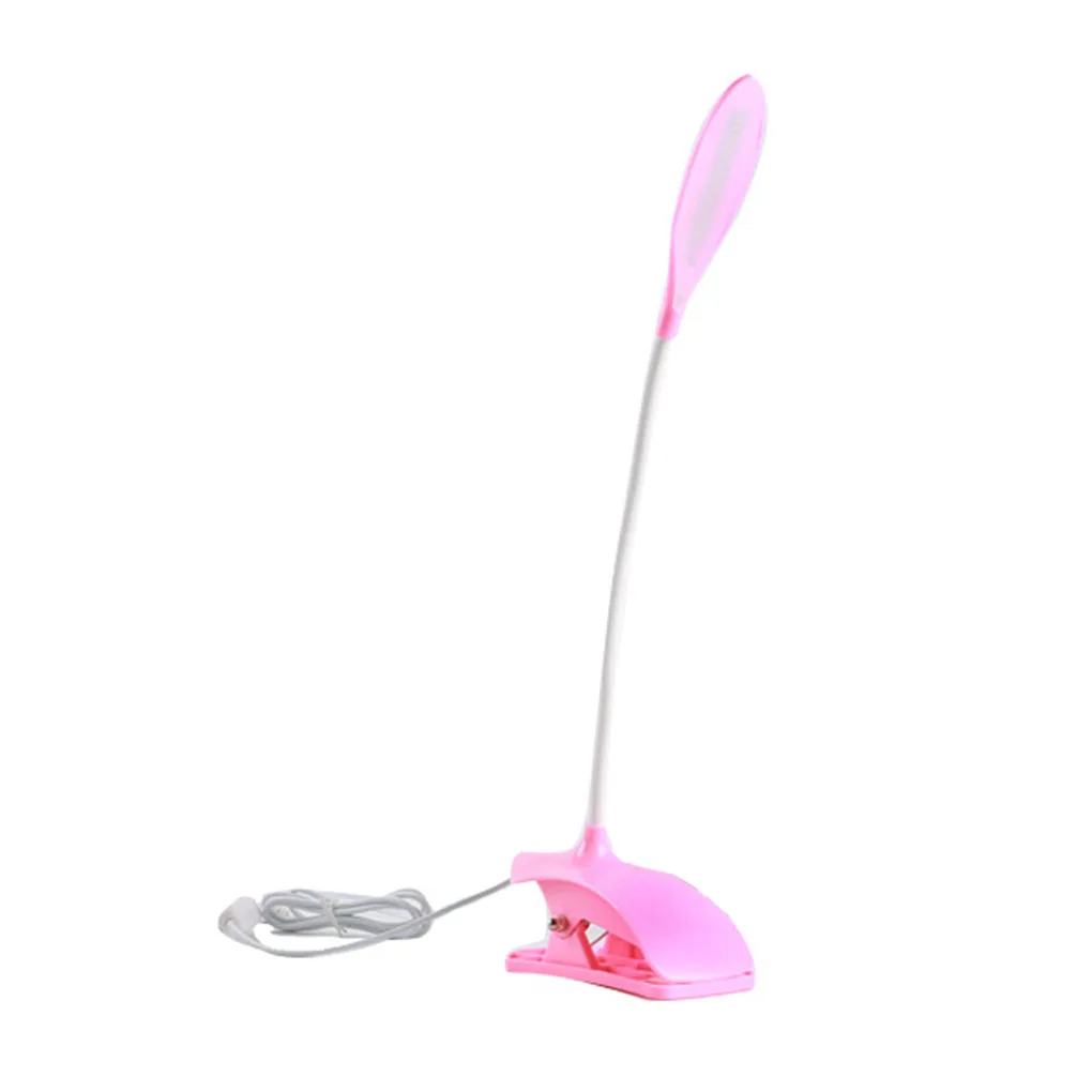 pink Студентов USB светодиодный держатель для сотового телефона с прищепкой лампа для детей на гибкой ножке, для чтения света с изображением постельного белья в стиле держатель для сотового телефона с прищепкой лампа - Цвет корпуса: pink