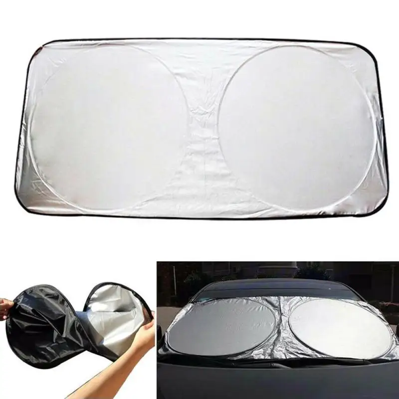 car Windshield Sun shade Front Window Visor Cover Sunshade Silver Foil Anti UV Reflector for auto accessories