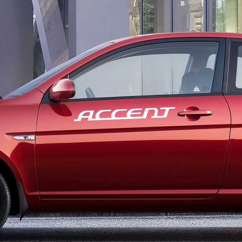 4 шт. автомобильные светоотражающие наклейки из ПВХ для Hyundai Accent Auto|Наклейки на