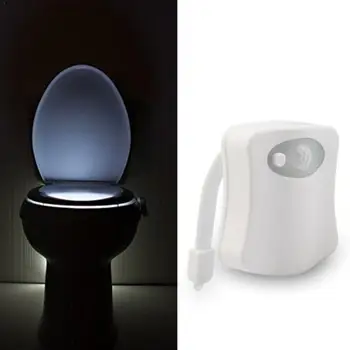 

Bathroom Toilet Light LED Toilet Lamp Body PIR Motion Sensor Waterproof Lamp Seat Smart Night Sensor Activated Automatic S1Q0