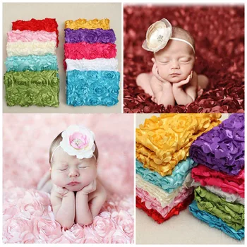 

Baby Newborn Rose Pattern Photograph Prop Blanket Flower Blanket Multifunctional Infant Soft Blanket