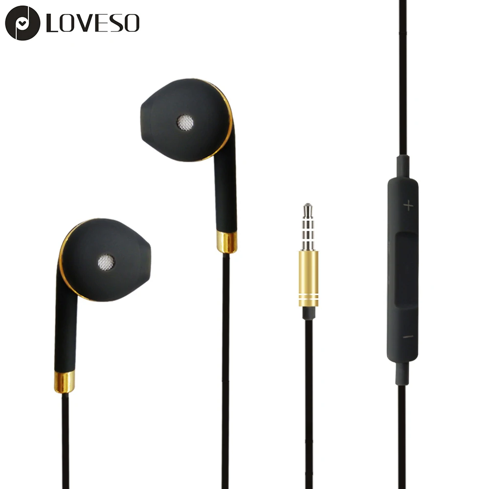 

LOVESO Music Stereo Flat Ear Earphones 3.5mm Sports Running Wired control Headphone With Mic For Xiaomi Huawei iPhone 6 Headset
