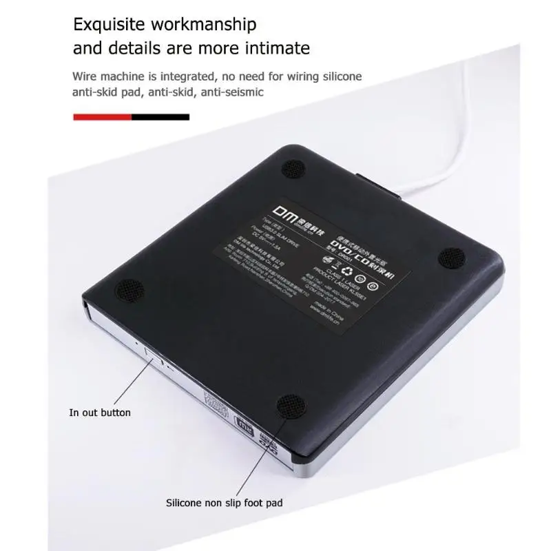 Внешний DVD привод Оптический привод USB 3,0 CD rom плеер писатель ридер DVD-RW CD-RW записывающее устройство для ноутбука Настольный ПК Windows
