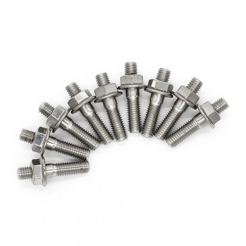 Auto Fasteners M8*40 Exhaust Manifold Stud Serrated Nuts Bolts Screws Honda Civic Acura Integra V3 B D Series Stainless Steel Exhaust Stud