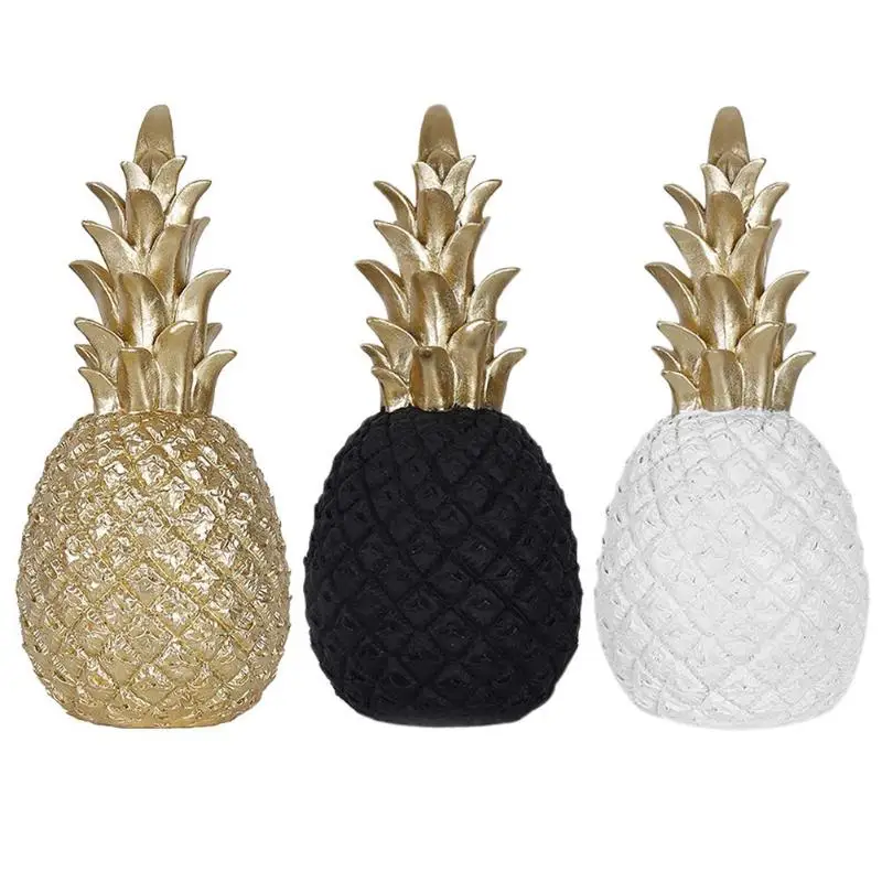 

Nordic Style Modern Pineapple Ornaments Synthetic Resin Individual Metal Finishes Living Room Desktop Home Decoration