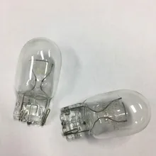 2 шт T20 7440 сигнальный одноконтактный светильник W21/5 W 3800K галогенная лампа из прозрачного стекла, дневные ходовые огни, стоп-сигнал, стоп-сигнал