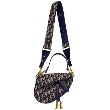 

Saddle bag retro saddle bag cross arm hand-held embroidery shoulder bag women's wide shoulder belt canvas bag small bag
