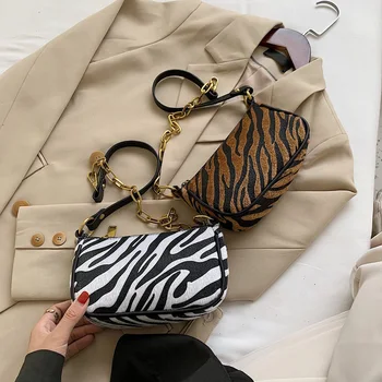

Female Leather Underarm Shoulder Bag Fashion Zebra Print Women Handbag Totes Popular Simple Female Daily Bag